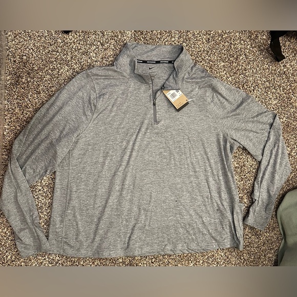 NWT Nike Running Women’s Gray Quarter-Zip Long Sleeve Shirt - Picture 1 of 5